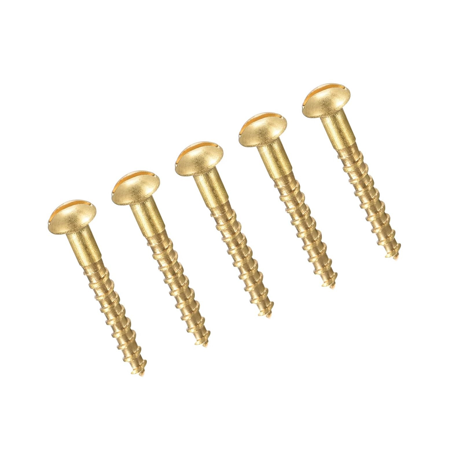 100 PCS M1.6x12mm Slotted Round Head Brass Self Tapping Wood Screws Hardware