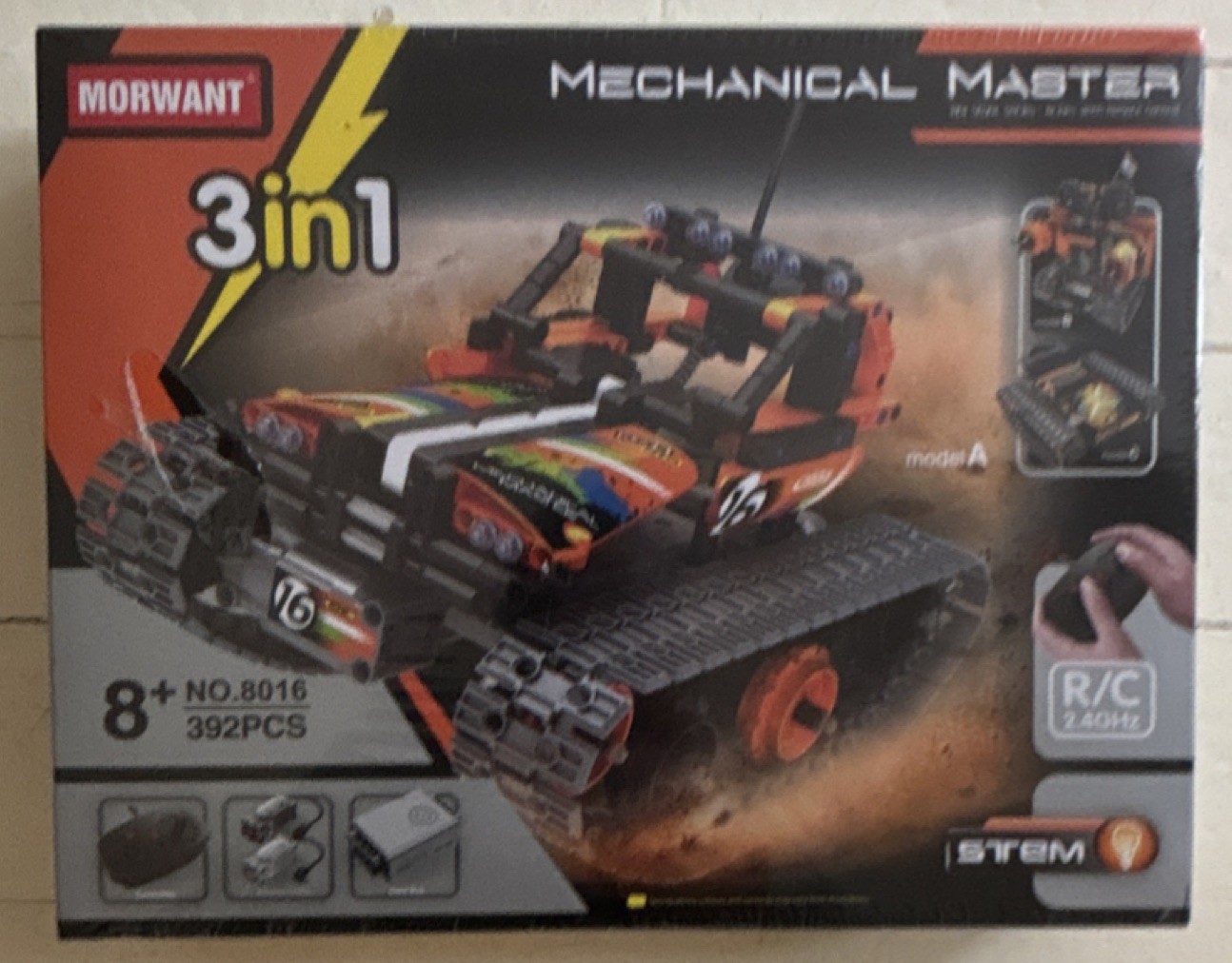 Morwant Mechanical Master 3 in 1 STEM Remote Control 392pcs Interlocking Blocks