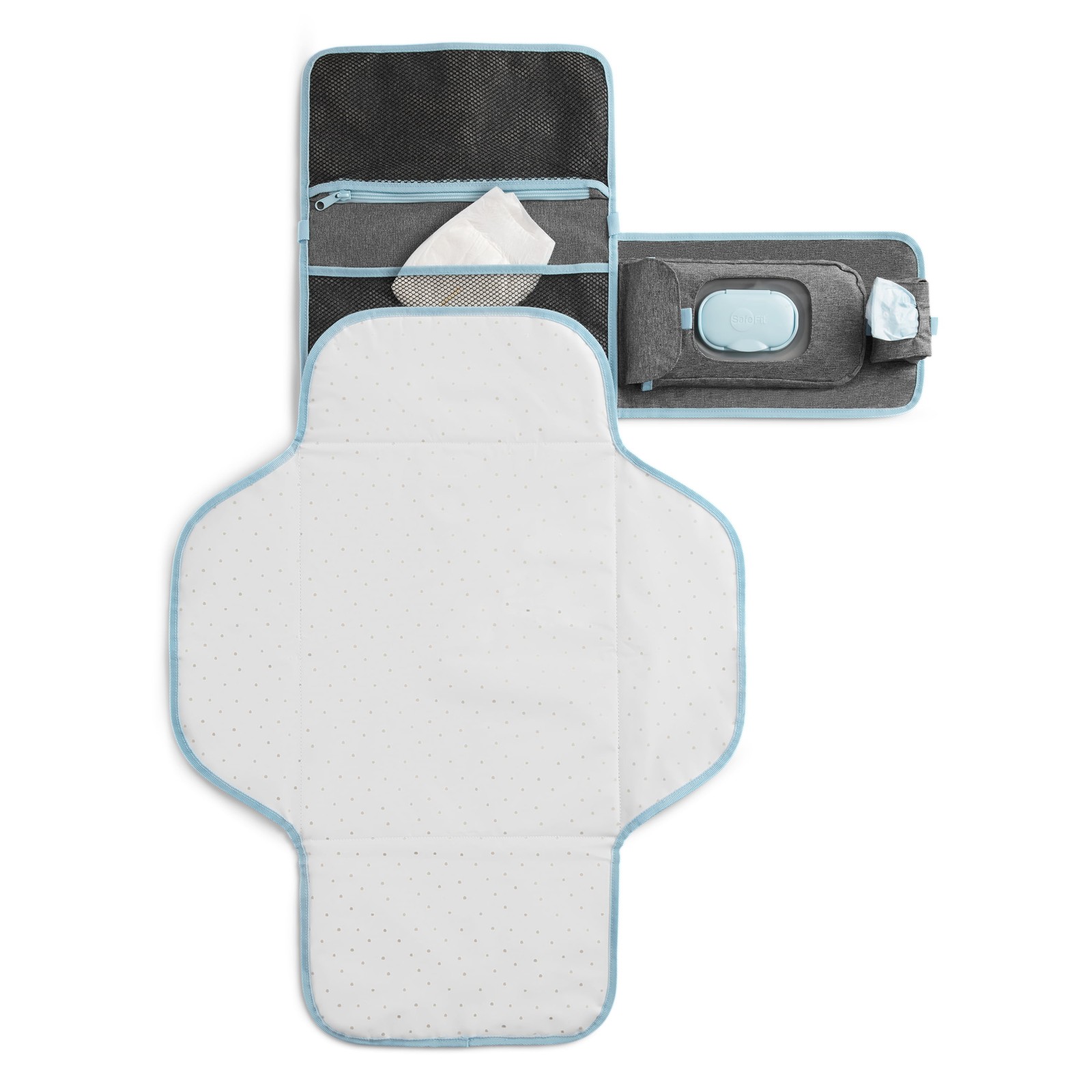 SafeFit® XtraGuard™ XL Antimicrobial Baby Changing Pad Kit, Includes Wipes