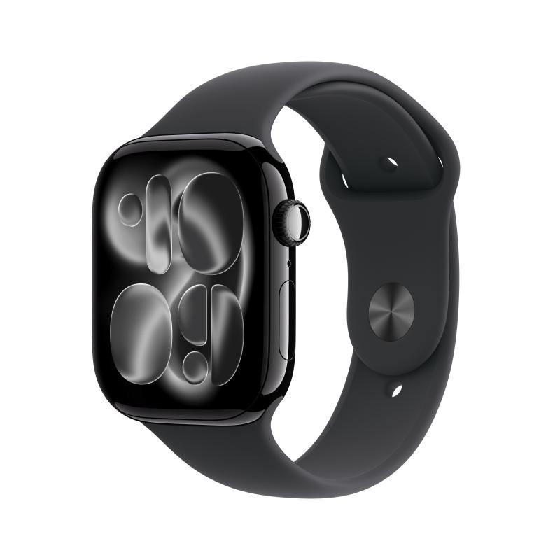 Apple Watch Series 11 GPS + 46mm Cellular Jet Black Aluminum Case with Sport Ba