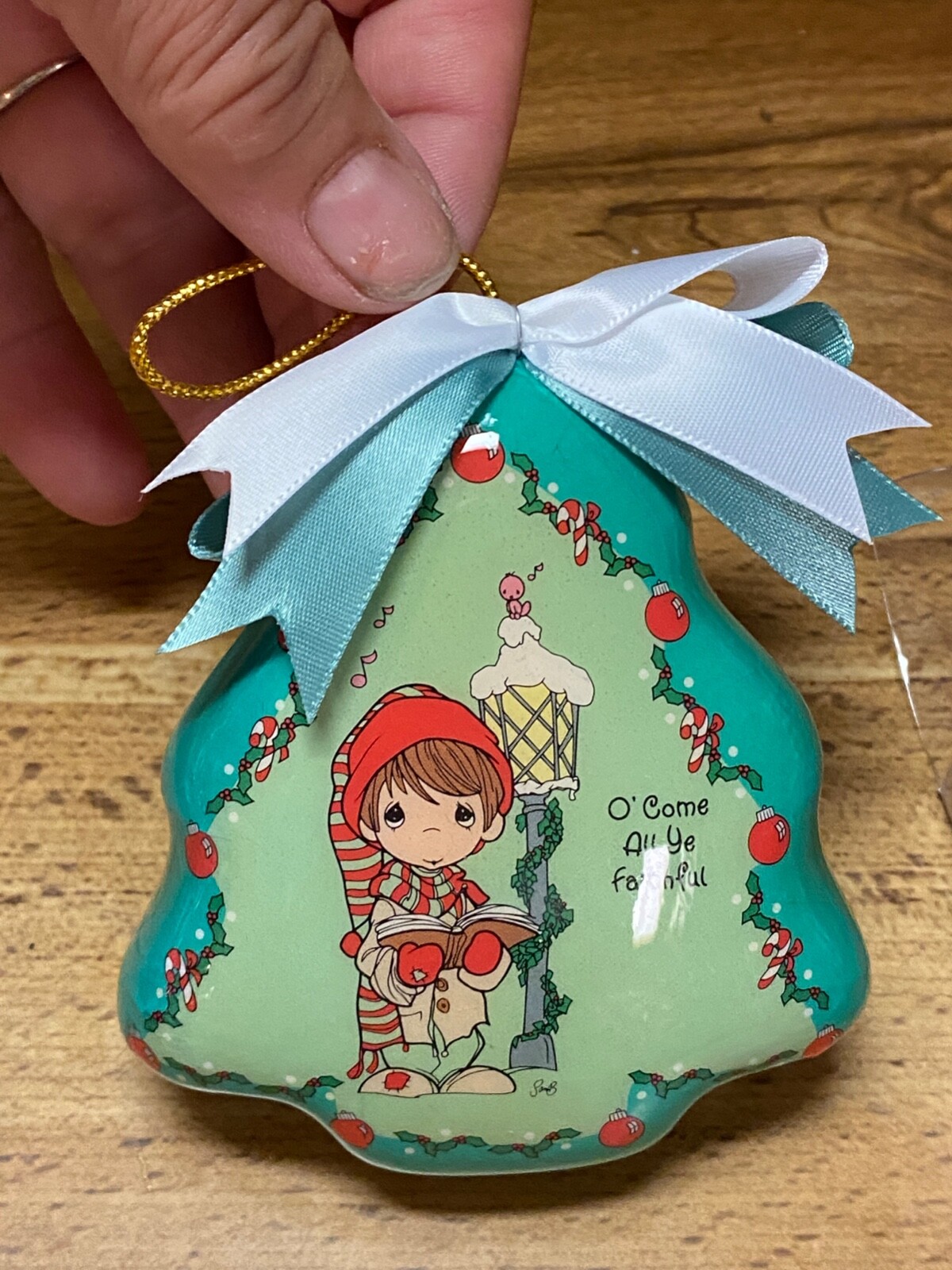 Vintage 1996 Precious Moments Enesco 3.25" Christmas Ornaments NIB Green