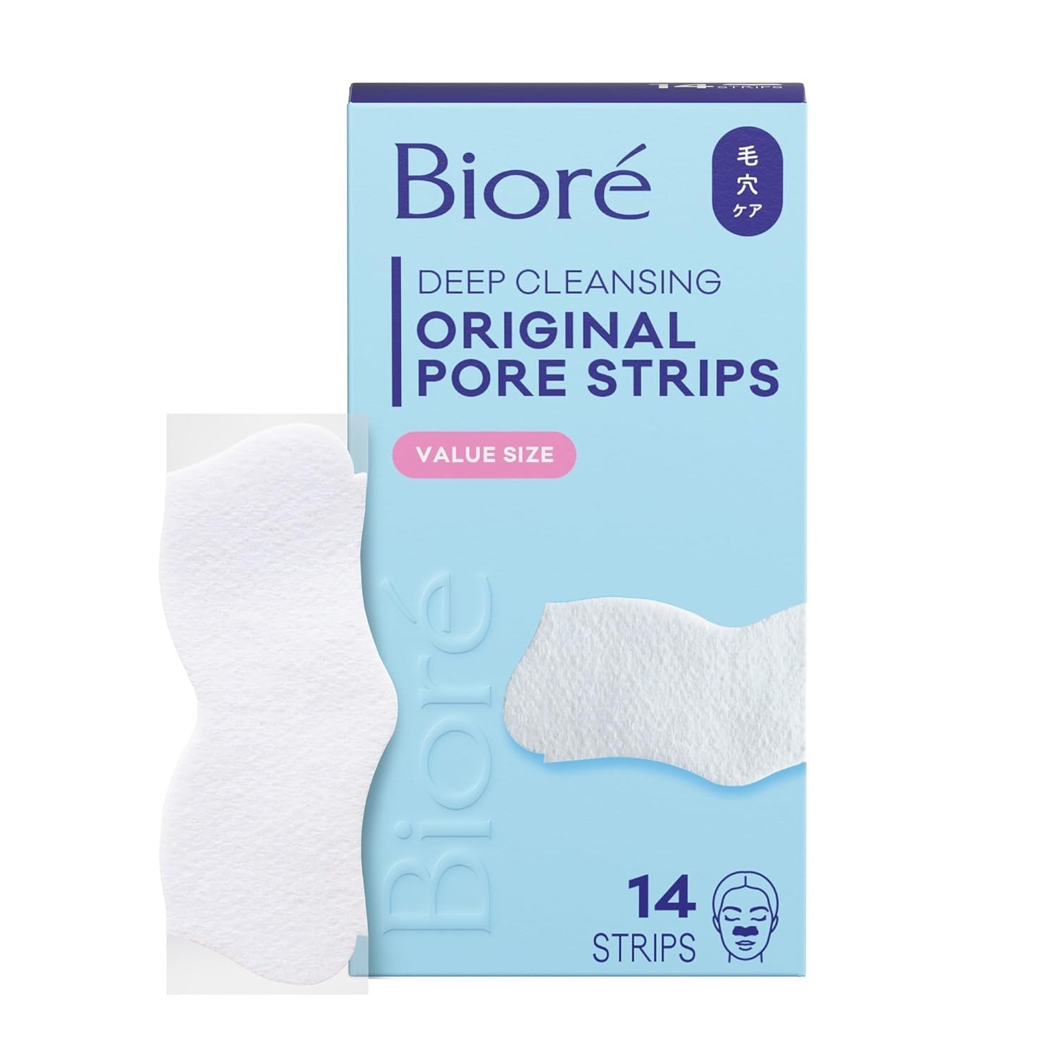 Bioré Original Blackhead Remover Strips, Deep Cleansing Nose Strips With Instant
