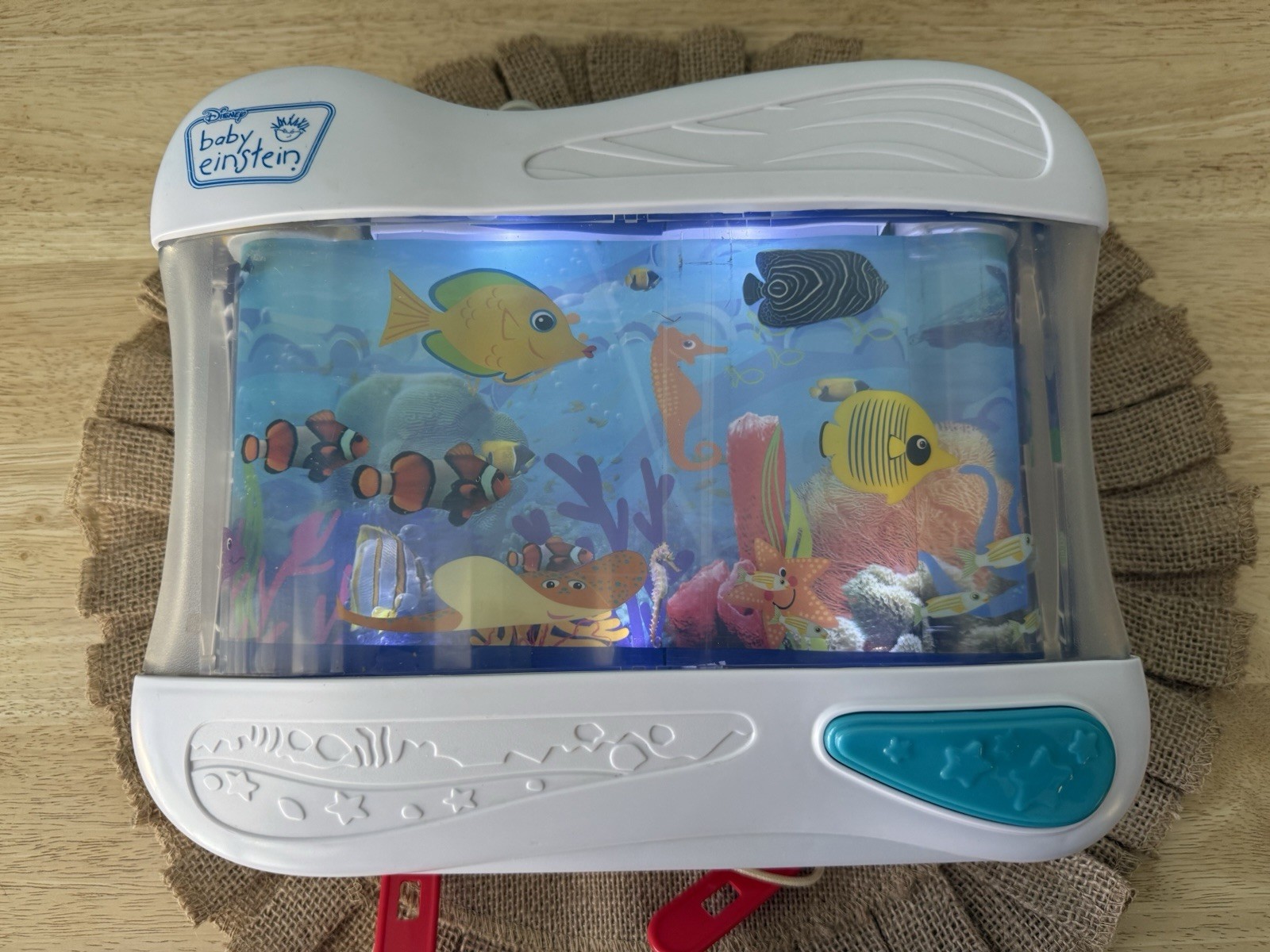 Baby Einstein Great Barrier Reef Soother Aquarium Music Lights-Tested, No Remote
