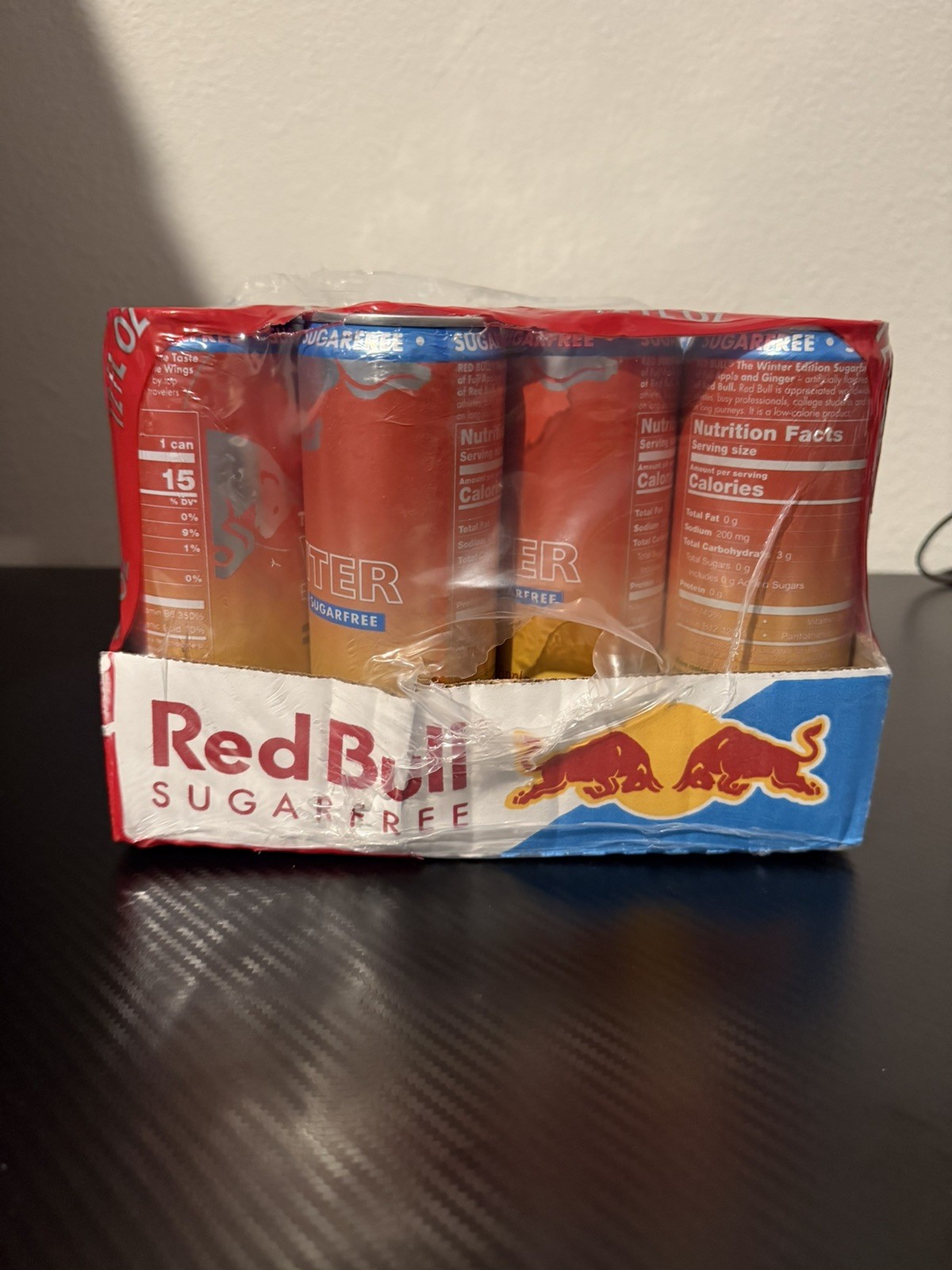 Red Bull Fuji Apple and Ginger Winter Edition Sugar Free, 12 Fl Oz, Pack of 24