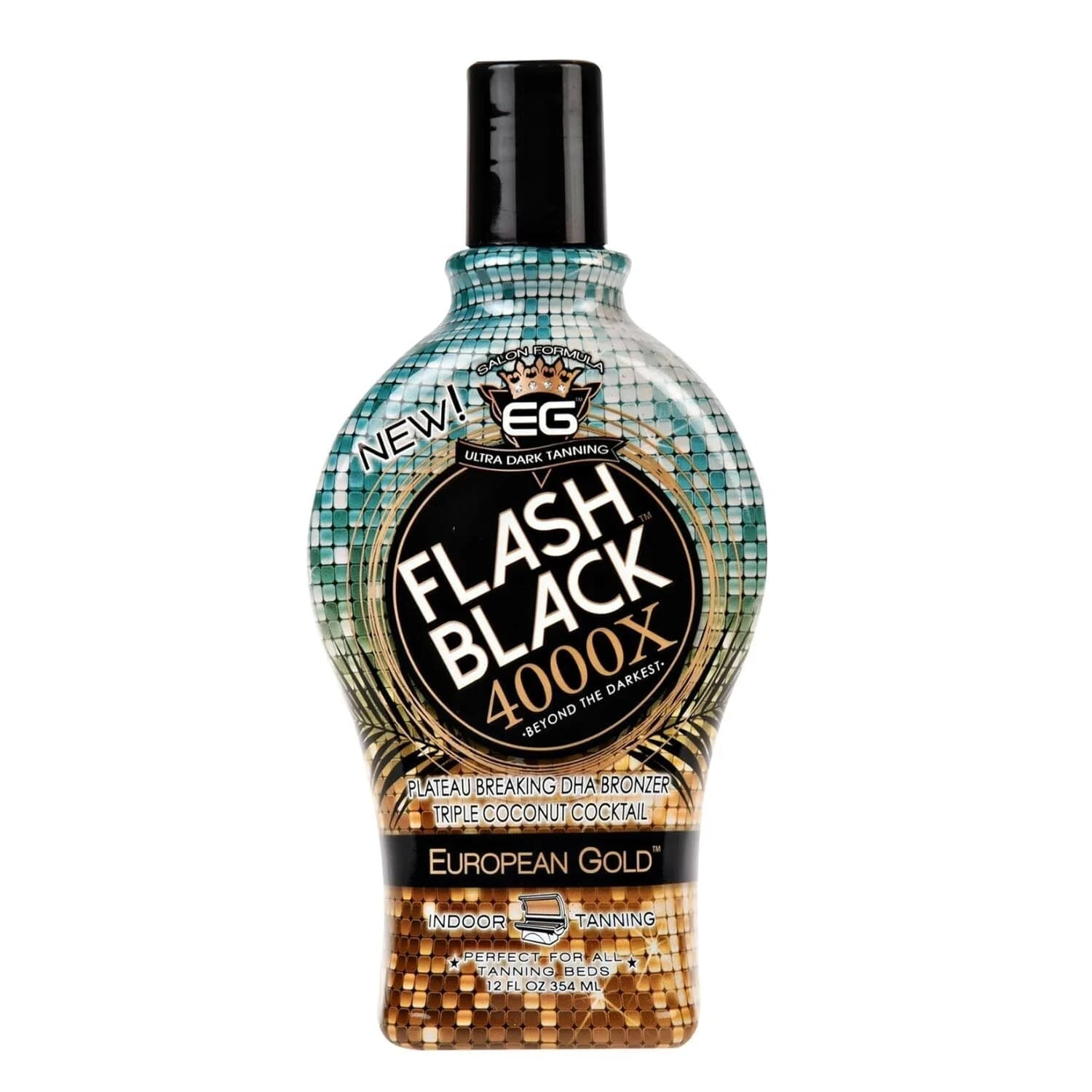 European Gold FLASH BACK 4000X Indoor Tanning Bed Tattoo Enhance Lotion - 12oz