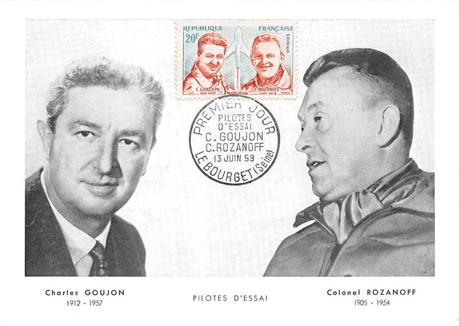 Maximum Card - FRANCE - COR12750 - 06/13/1959 - Charles Goujon - Colonel Roza