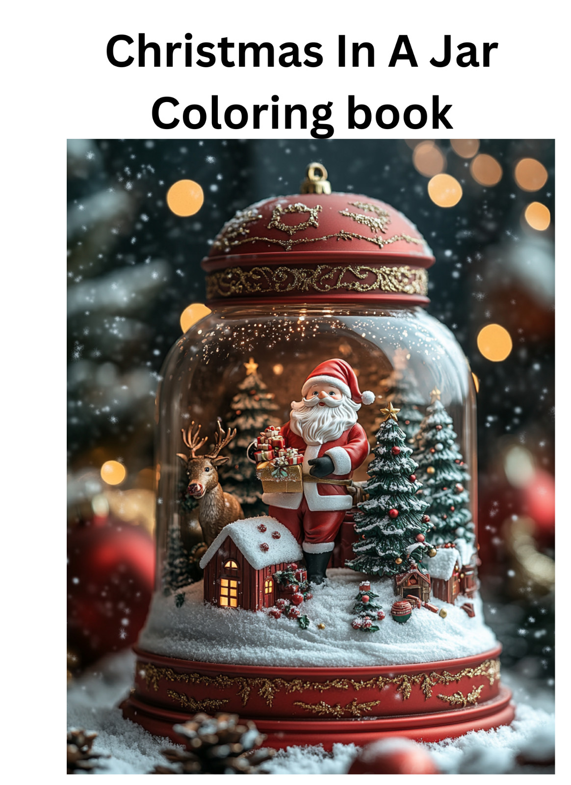 Christmas in a jar coloring book