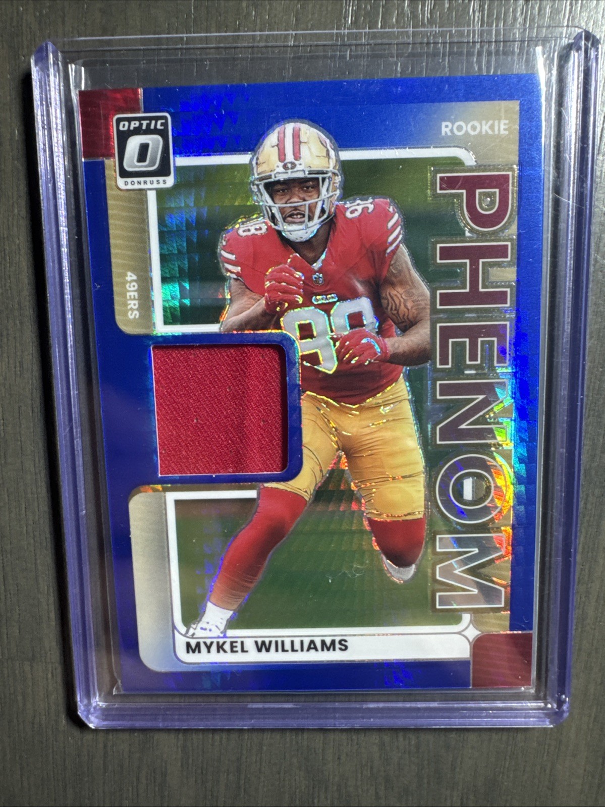 2025 Panini Donruss Optic Mykel Williams Rookie Phenom Patch  Blue Hyper