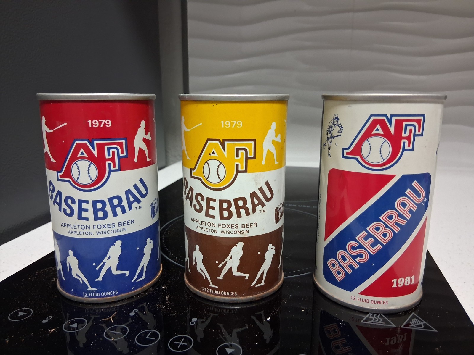 Vintage Pull Tab Beer Can Lot.   Basebrau Lot Of 3