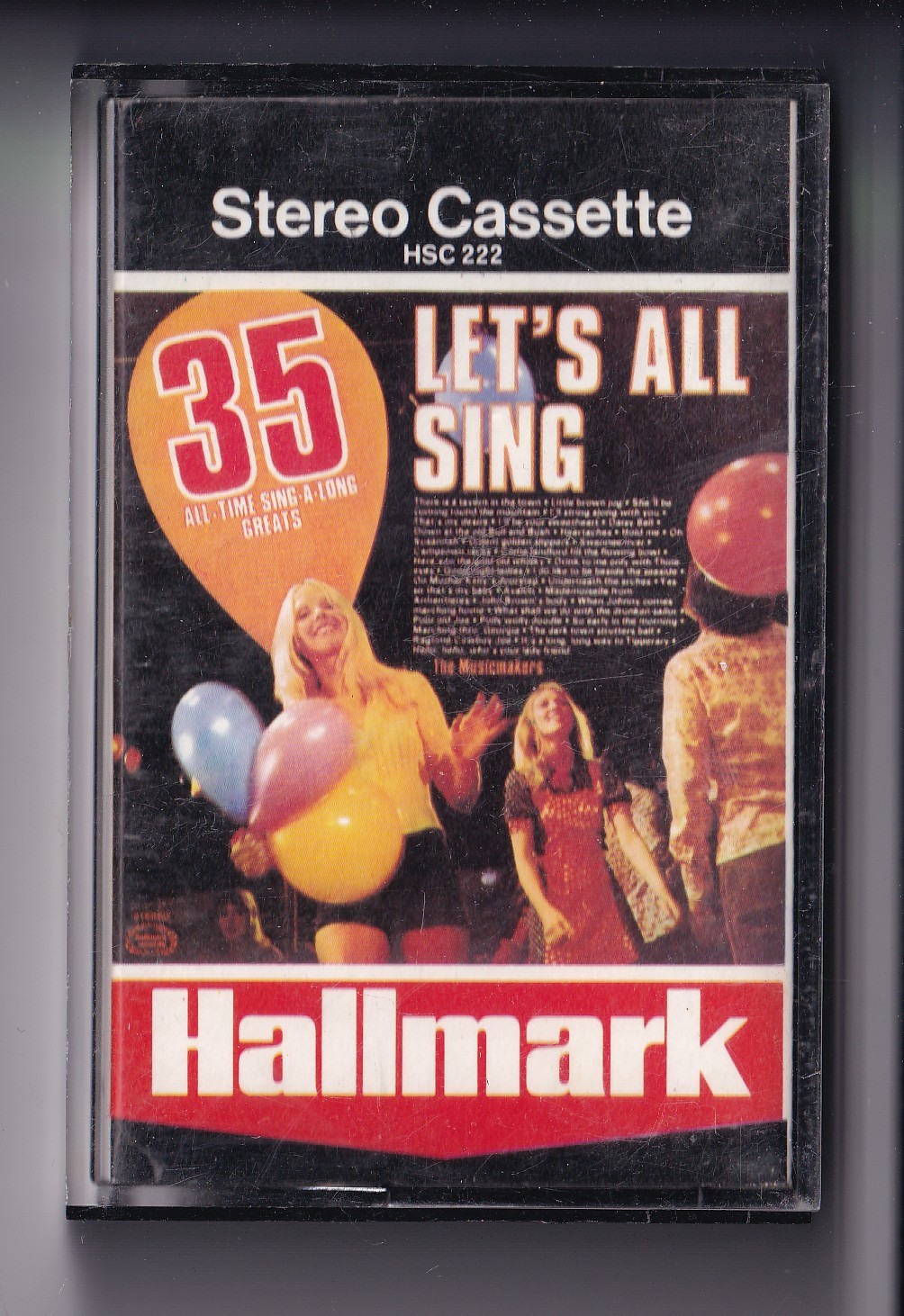 (MB720) Let's All Sing, 35 All-Time Sing-a-long Greats - 1974 Cassette Tape