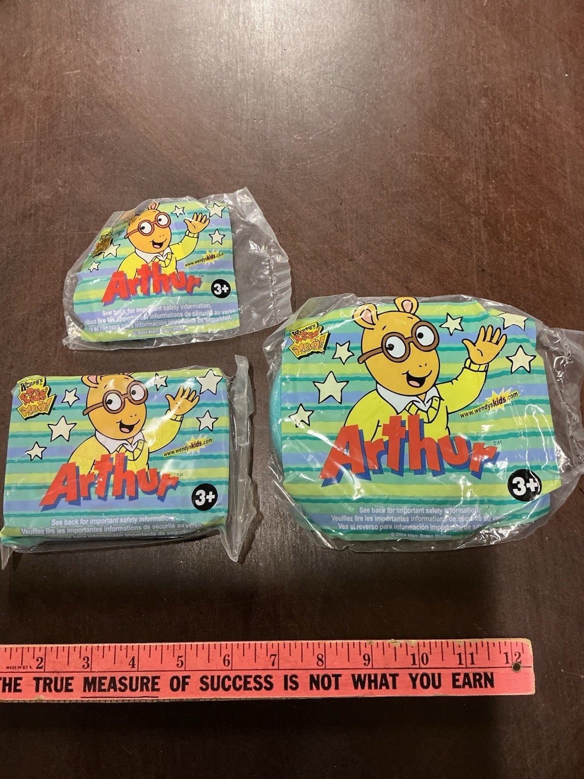 2004 Wendy’s Arthur Kids Meal Toys Set of 3 NIP