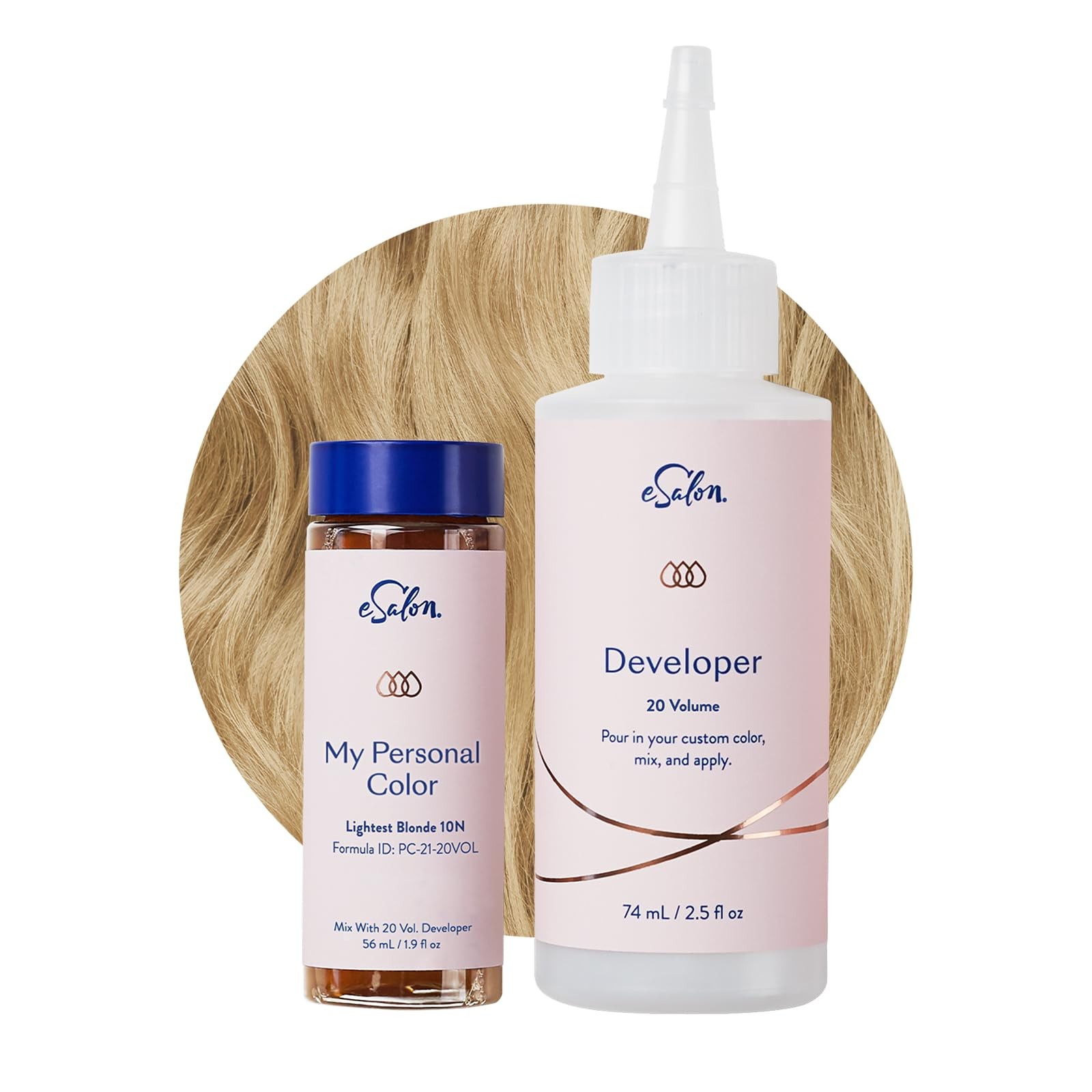 eSalon Permanent Hair Color & 13.76 Fl Oz (Pack of 1), Lightest Blonde 10N 