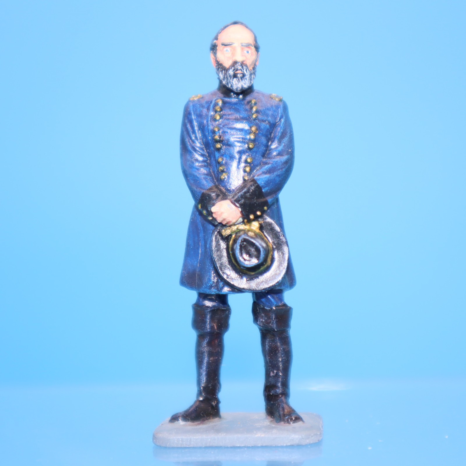 Vintage imrie risley toy soldier  OFFICER CIVIL WAR 54mm PAINTED - FREE SHIP #11