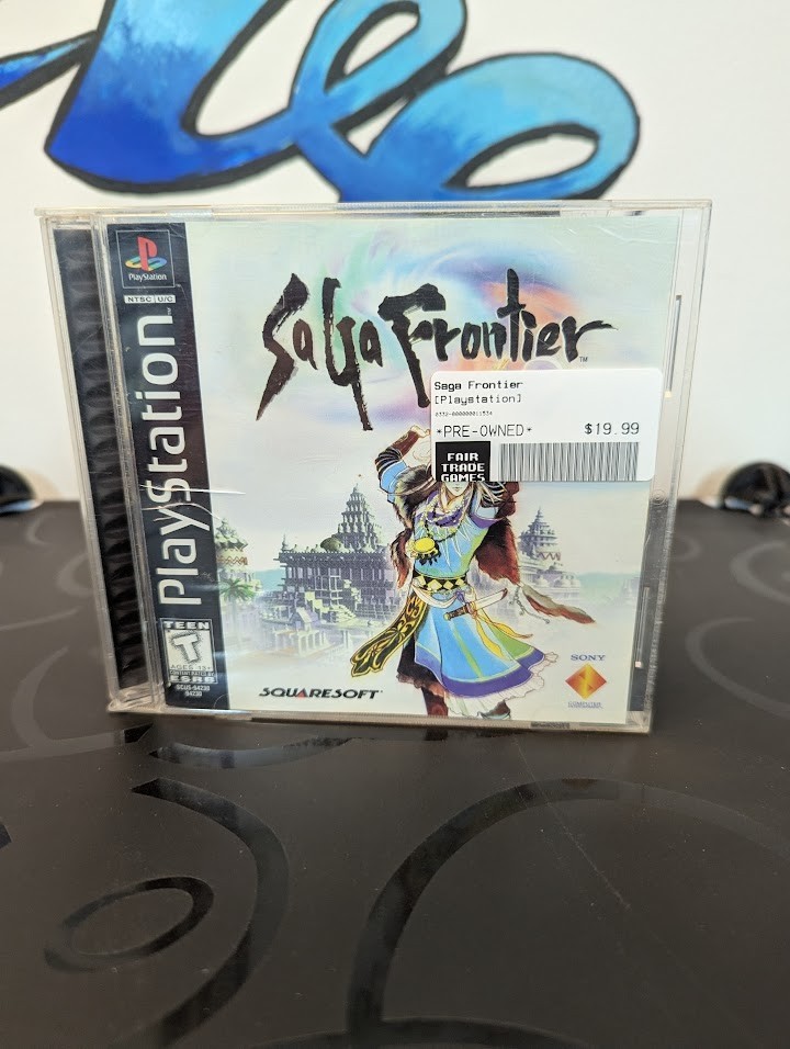 Authentic CASE + Manual + Art ONLY No Game Saga Frontier  Sony PS1 Playstation