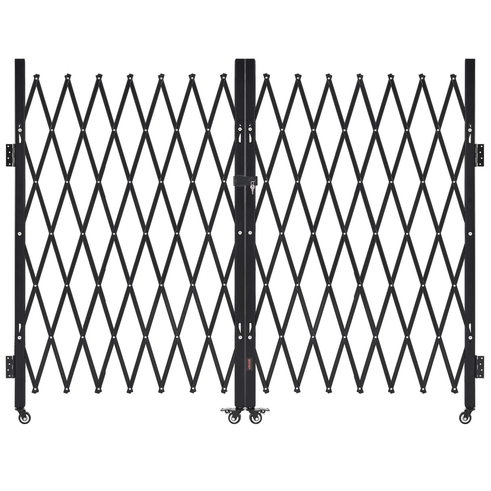 129.92x63.19in Lockable Retractable Gate with Side-Folding & High Visibility