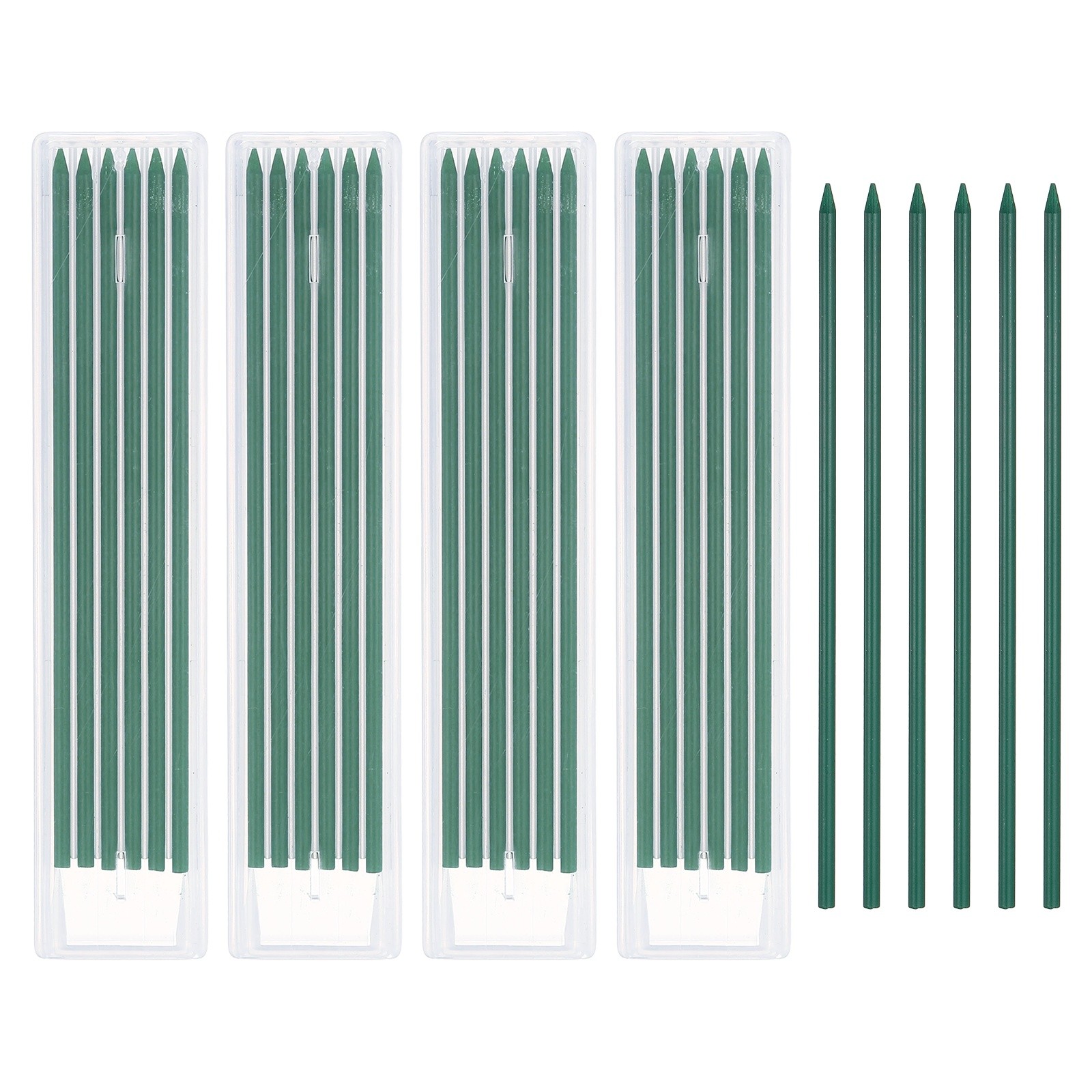 30Pcs 2.8mm Carpenter Pencil Refill, Solid Dry Pencil Refill, Green
