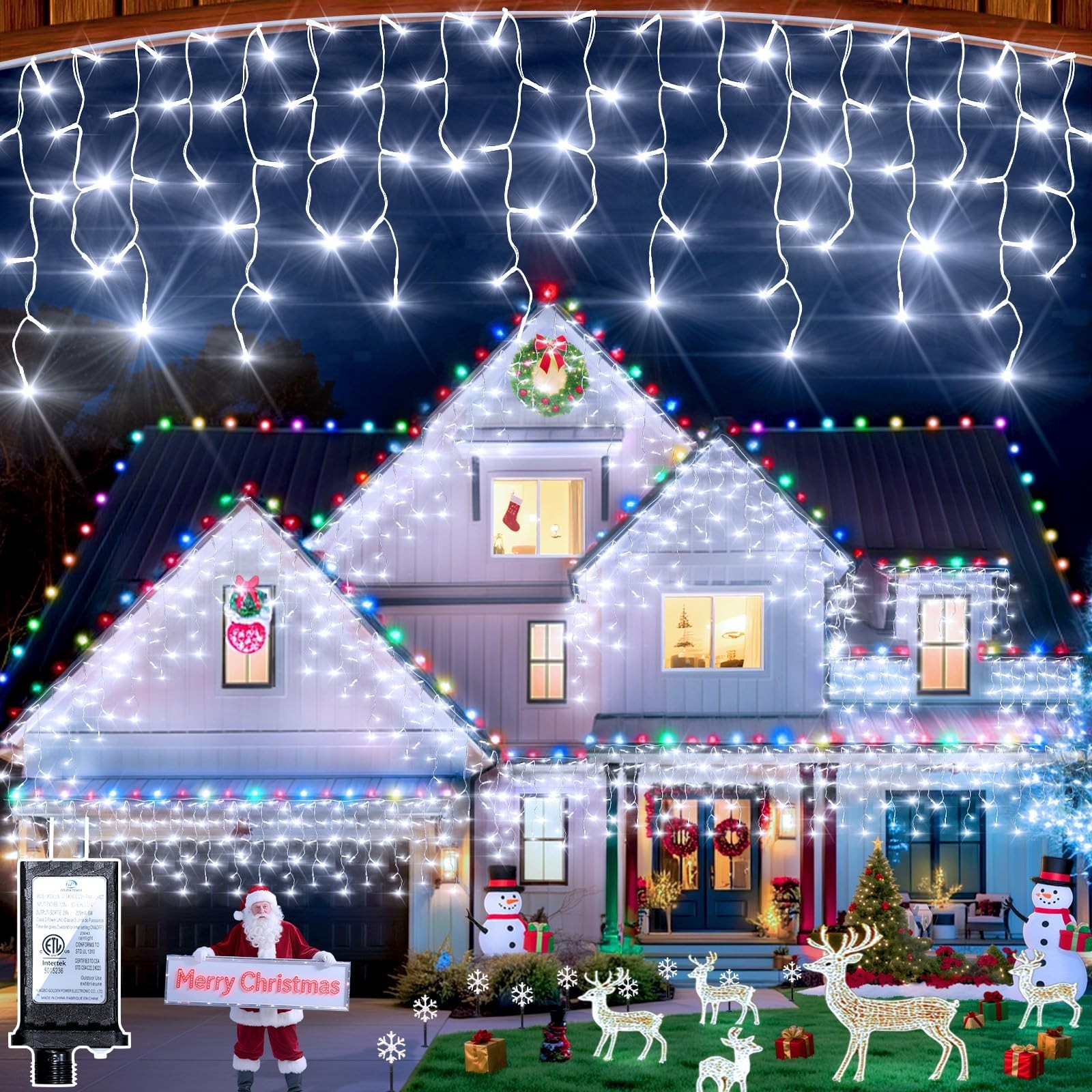 504 LED Fairy lights for Bedroom, 50ft Christmas Window Lights with 112 Drops...