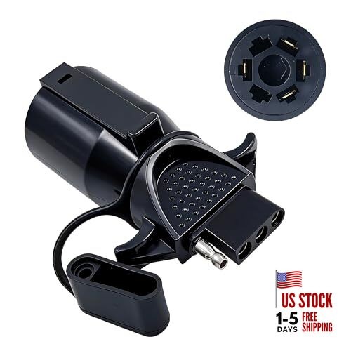  Durable 7 Pin to 4 Pin Trailer Adapter, 7 Way Round to 1PC 7 to 4 Pin Adapter