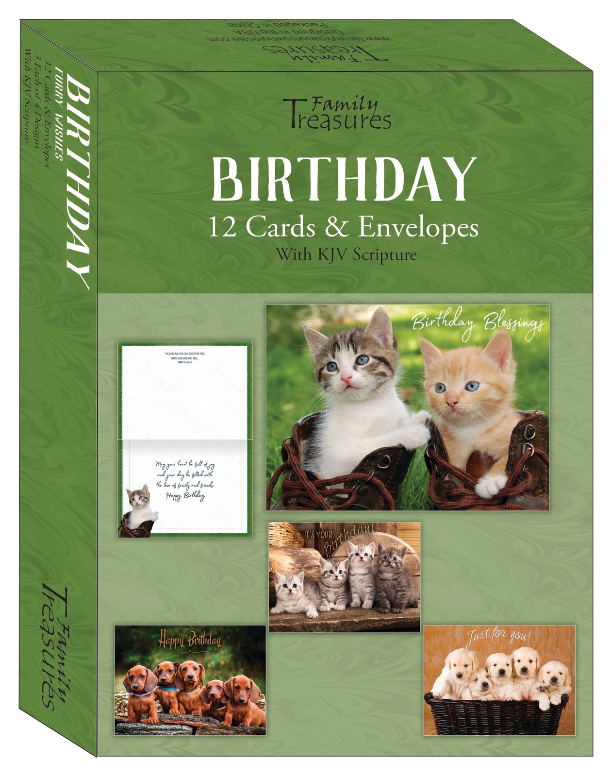 CARD-BOXED-BIRTHDAY-FURRY WISHES (BOX OF 12)