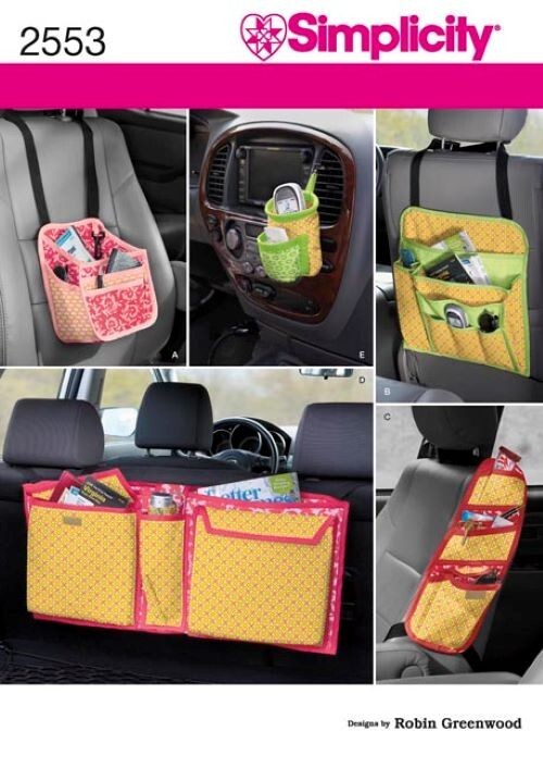 Simplicity 2553 Travel Car organizers sewing Pattern