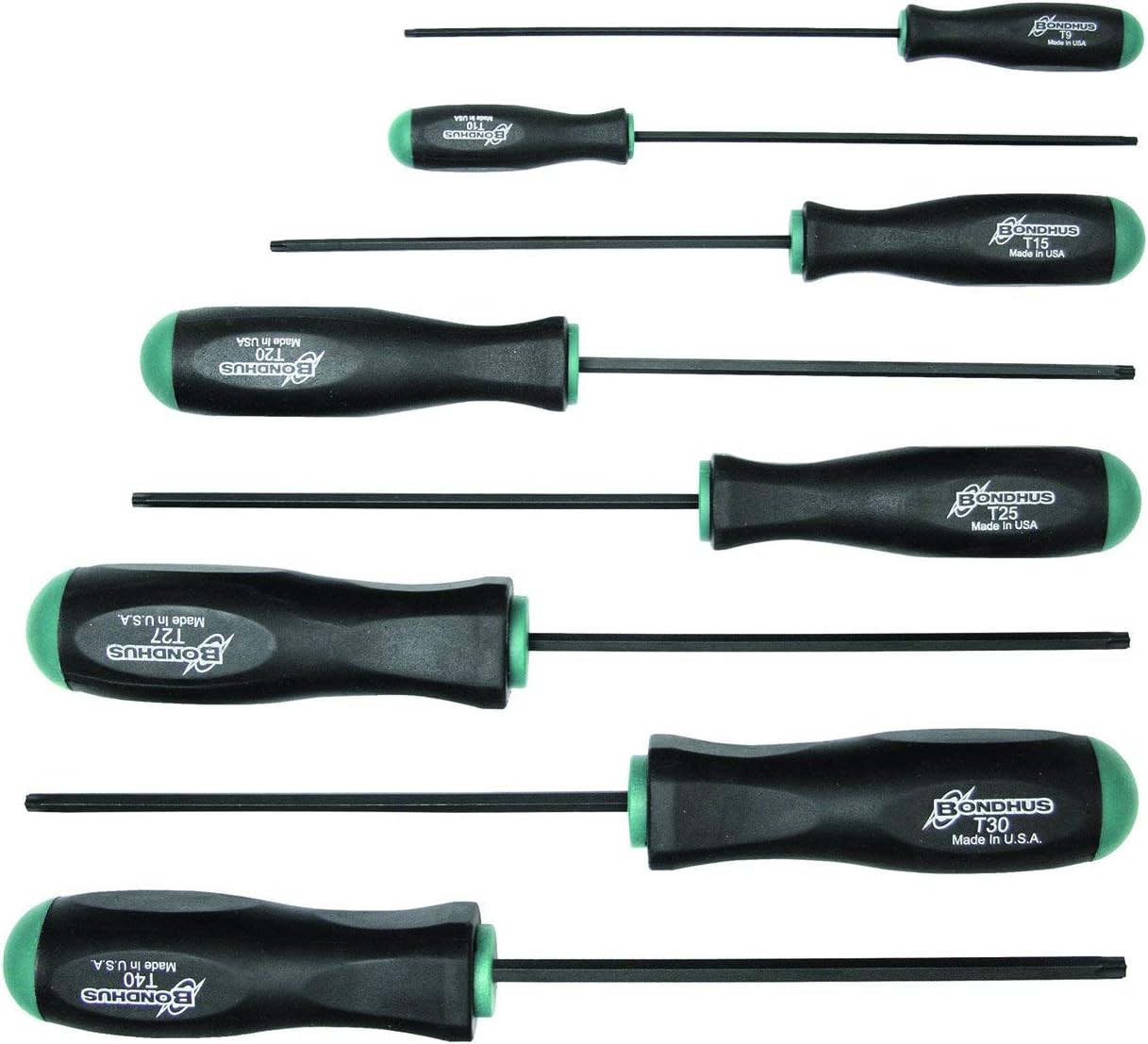 33834 Set 8 Tamper Resistant Torx Tip Screwdrivers TR9-TR40, Multicolor, One Siz