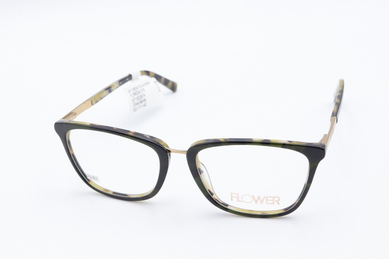 FLOWER ERIN 6034 318 Black on Olive Marble 52-17-140 Frames Flex Hinges A283
