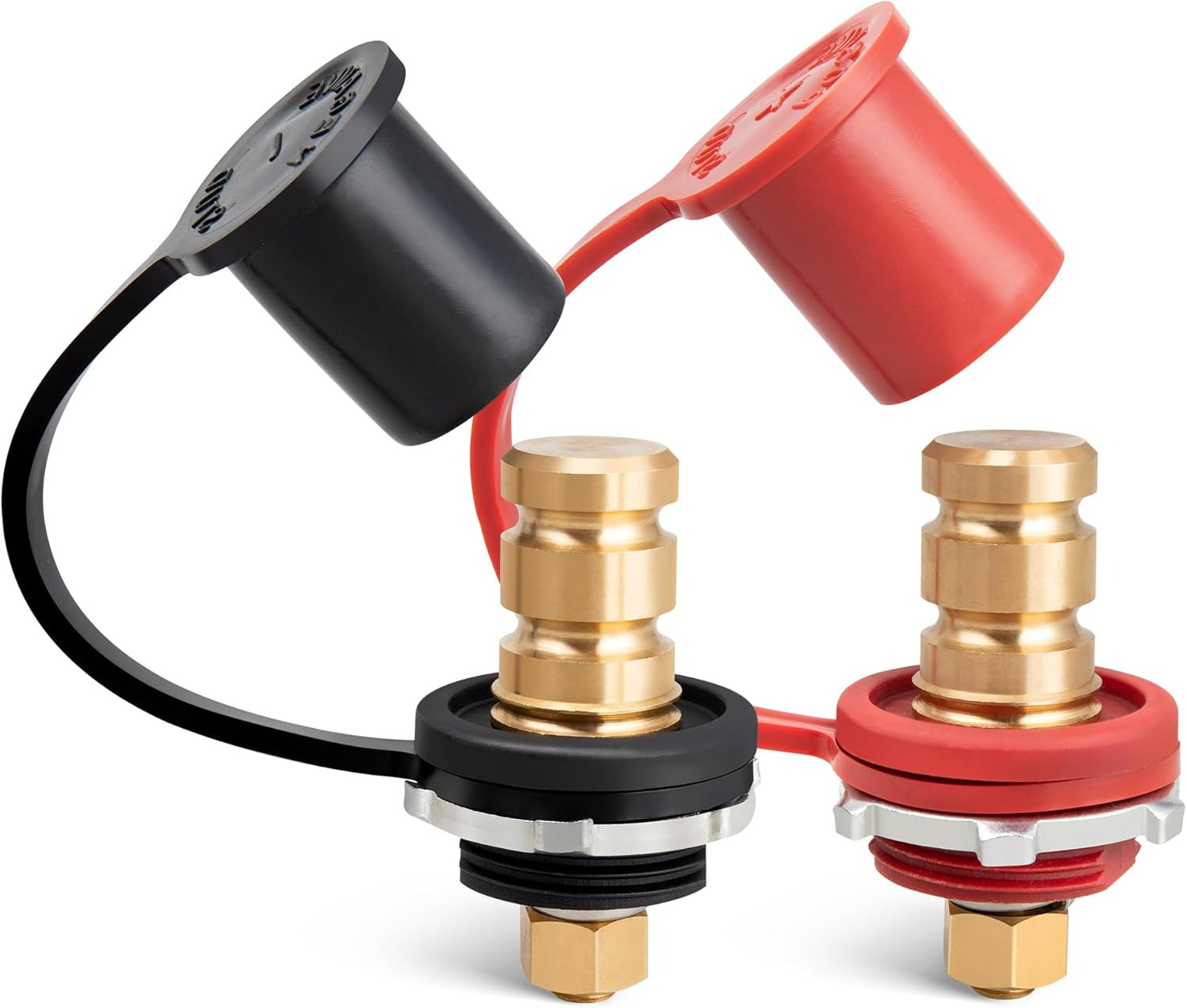 Remote Battery Terminal 3/8” M10 Stud, 250A Max DC 12V Battery Jumper Post Adapt