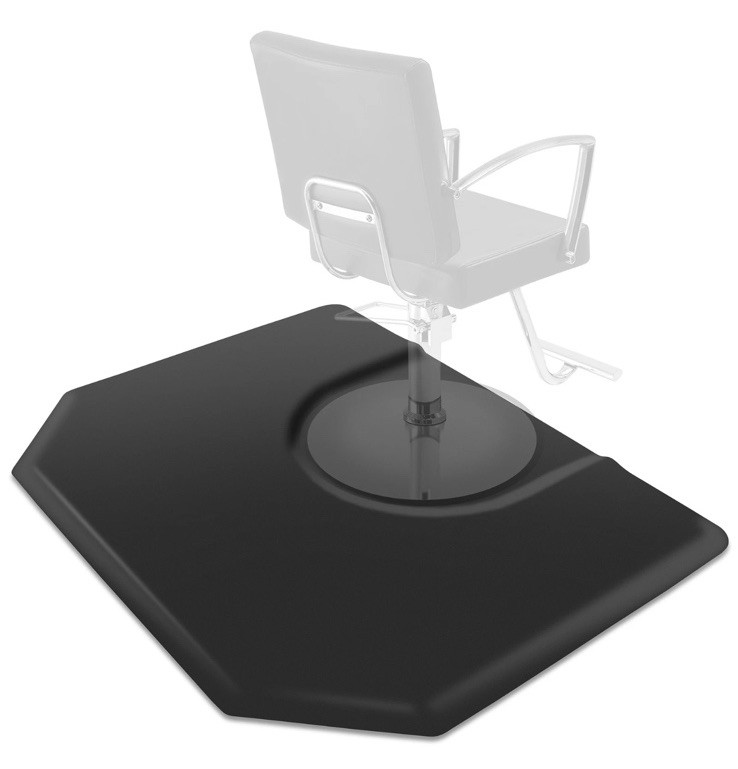 4' x 5' Hexagonal Anti-Fatigue Salon Barber Chair Floor Mat - 1/2" Thick