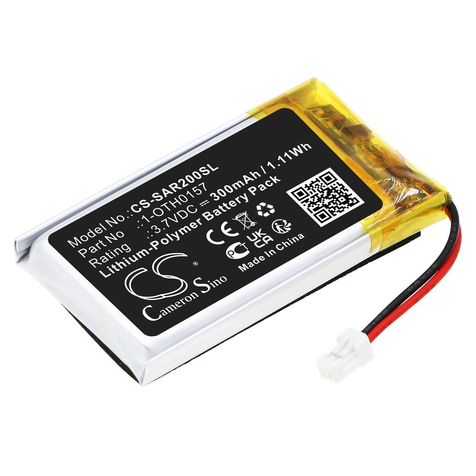 BATTERIE 300mAh Type 1-OTH0157 For Samson Micro AR2 Receiver, Swar2 Airline