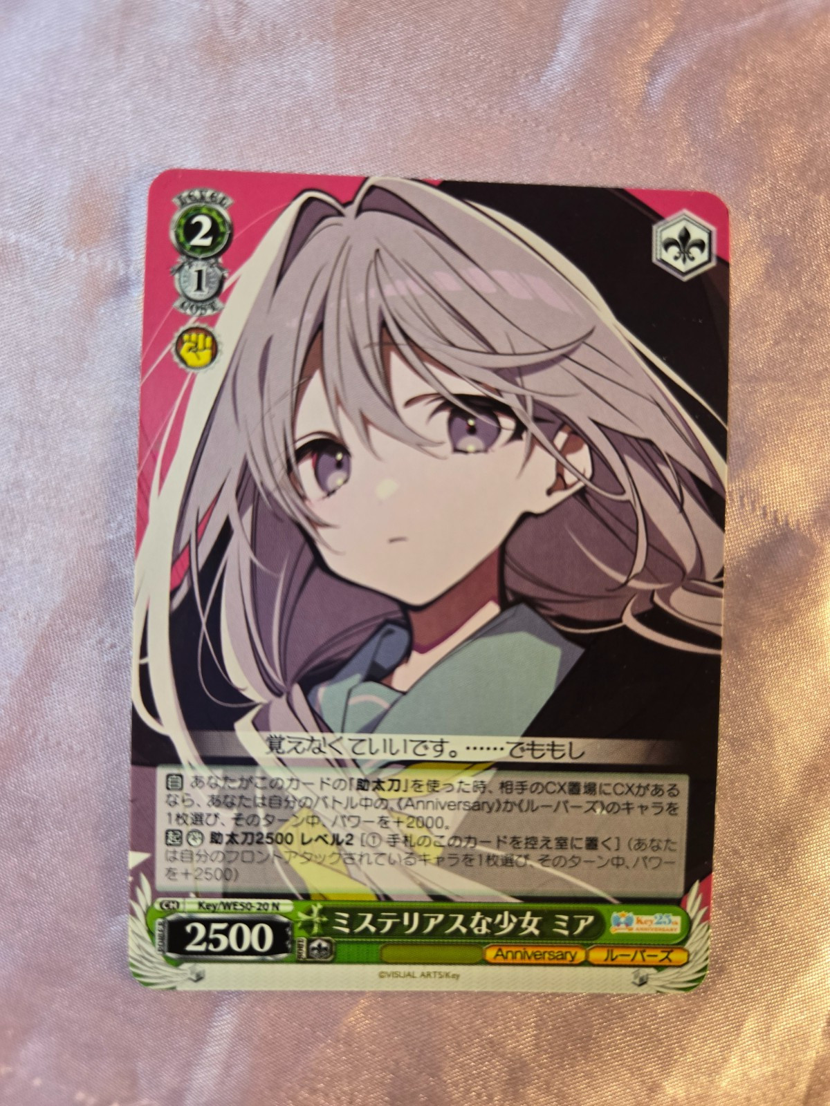 WeiB (Weiss) Schwarz Card Key 25th Anniversary #20 N Japanese