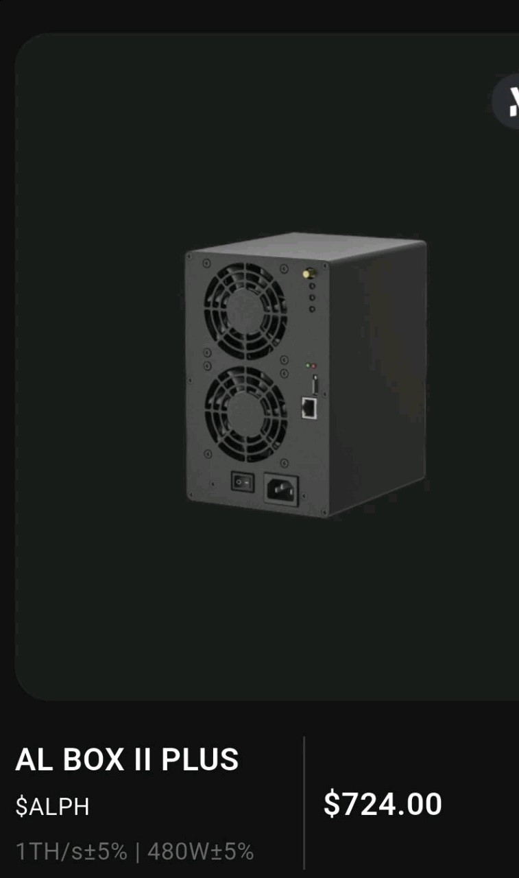 Goldshell AL-BOX II Plus (1Th/s) ALPH ETH/WIFI (internal power supply)