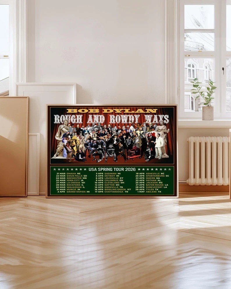 HOT!!! Bob Dylan Rough And Rowdy Ways USA Spring Tour 2026 Dates Poster