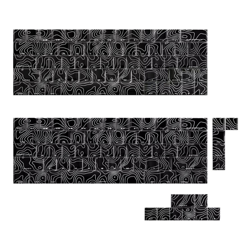 64/74Key Contour3.0 Side Print Translucents Keycaps Original Profile for 60 61
