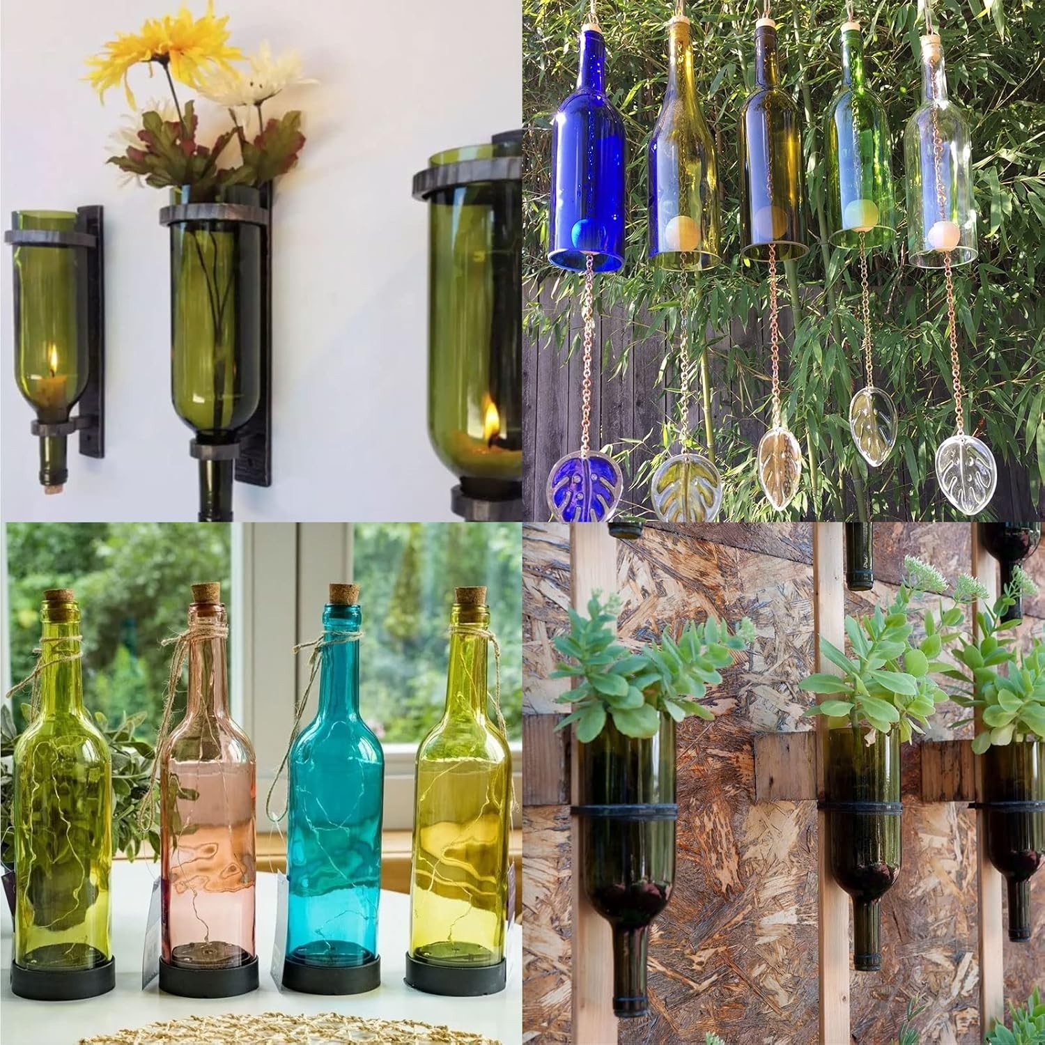 Glass Bottle Cutter Kit, DIY Glass Cutter for Bottles with Adjustable Width, ...