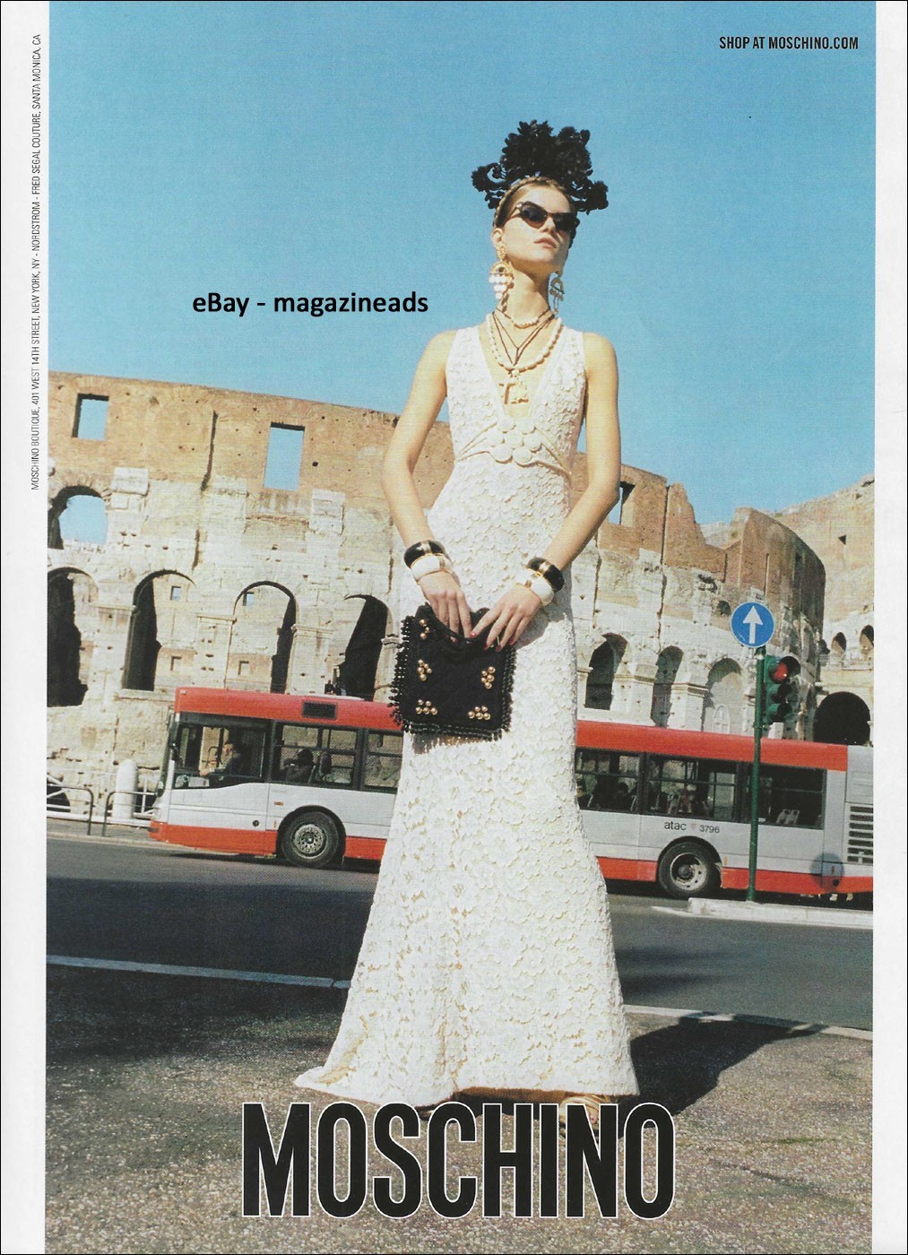 MOSCHINO 1-Page PRINT AD Spring 2012 JUERGEN TELLER Kasia Struss in ROME