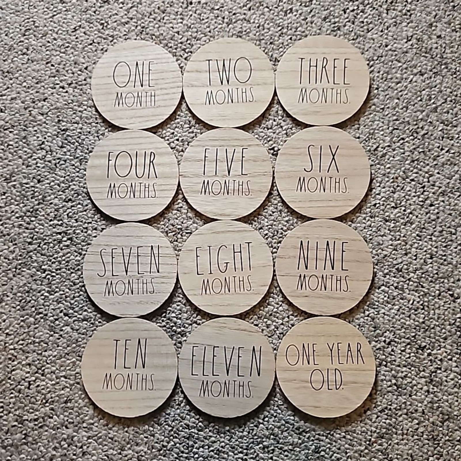 Rae Dunn 12 Piece Baby Milestone Discs