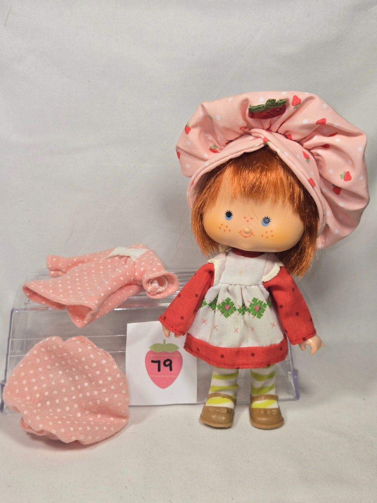 Vintage 1980s  Kenner Strawberry Shortcake Doll with Berry Good Nite Sleepwear