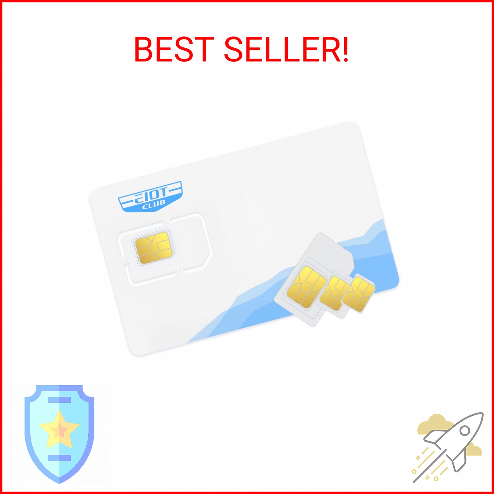 EIOTCLUB Prepaid 4G LTE SIM Card, No Contract Wireless, USA Compatible with Nati