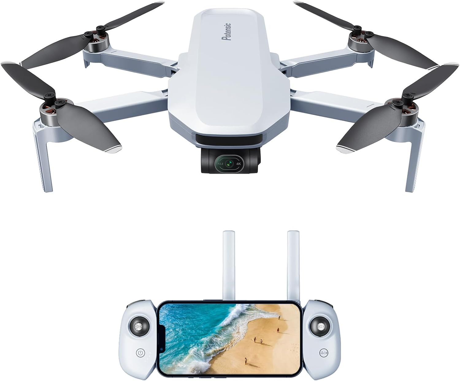 ATOM 3-Axis Gimbal 4K GPS Drone, under 249G, 32 Mins Flight, 6KM Long Range Tran