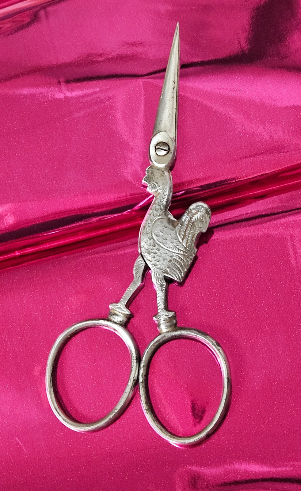 Vintage Cock Rooster Dressmaker Embroidery Scissors Western Cutlery Germany 3