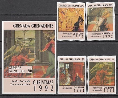 Grenada-Grenadines - Mail Yvert 1381/4+H.256 ** MNH Christmas