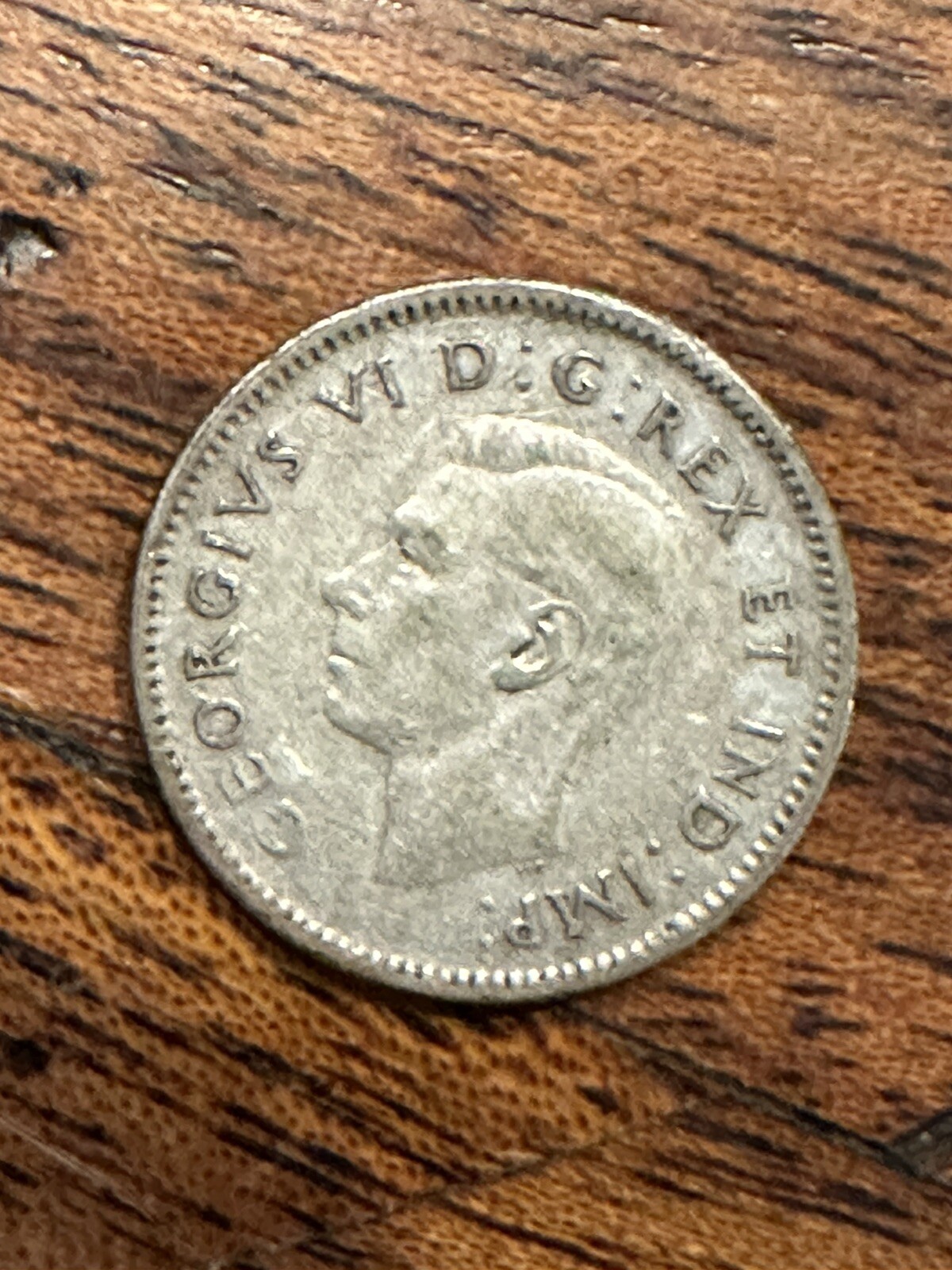 1947 George VI Silver Dime 10 Cent Coin Canada