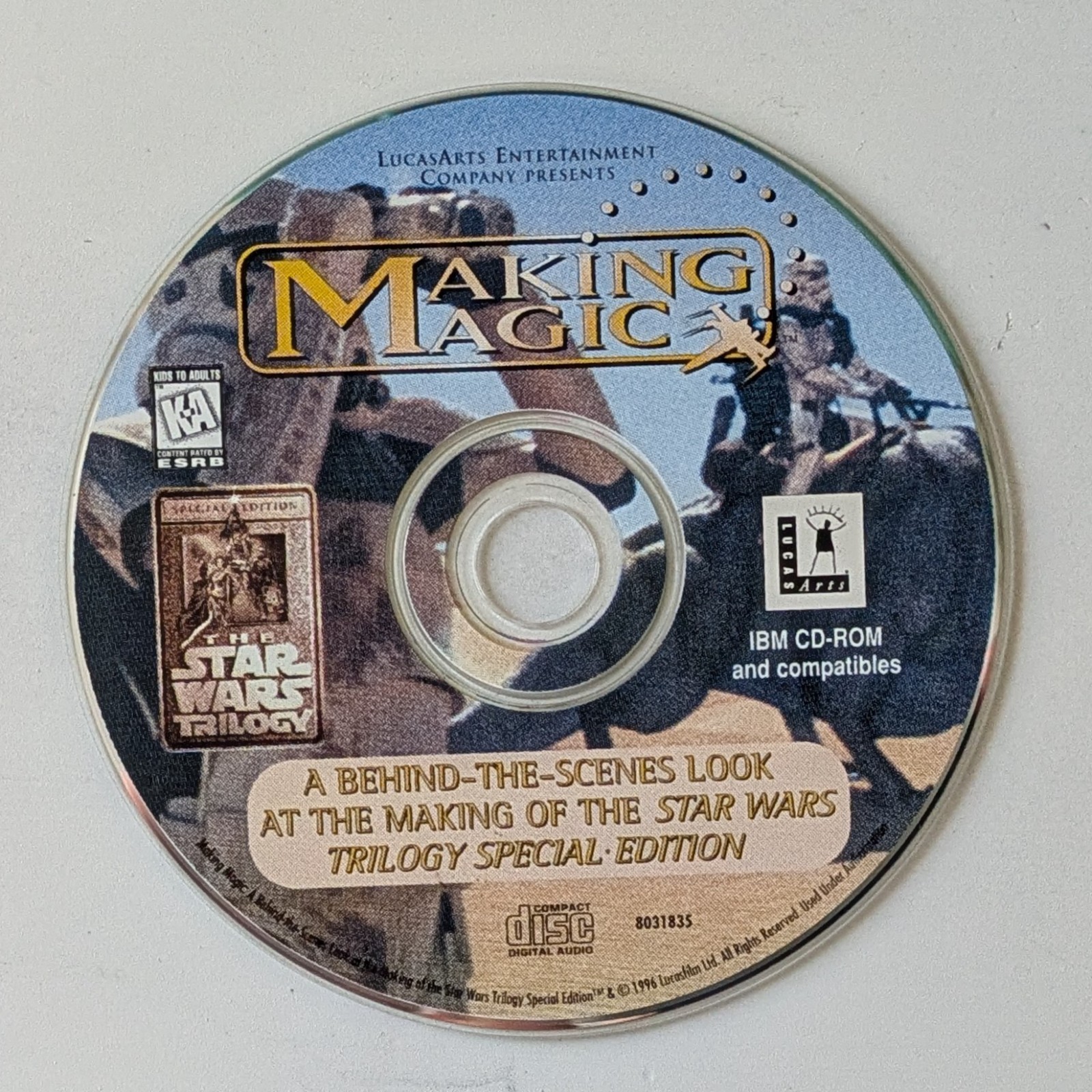 Star Wars Trilogy Making Magic IBM PC CD-ROM The Making of Lucas Arts Film Movie
