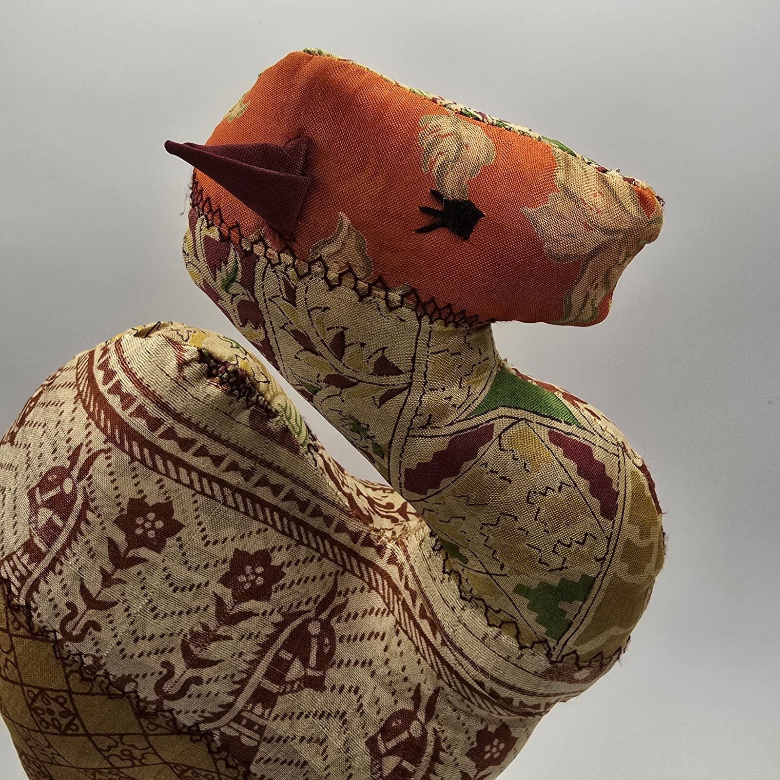 Vintage Fabric Folk Art Camel Embroidered 8.5 Inches Colorful