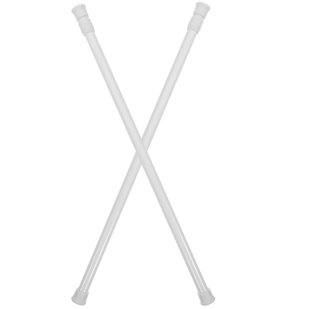2PCS Small Shower Rod Closet Rod Adjustable Window Security Bars Extension Rod