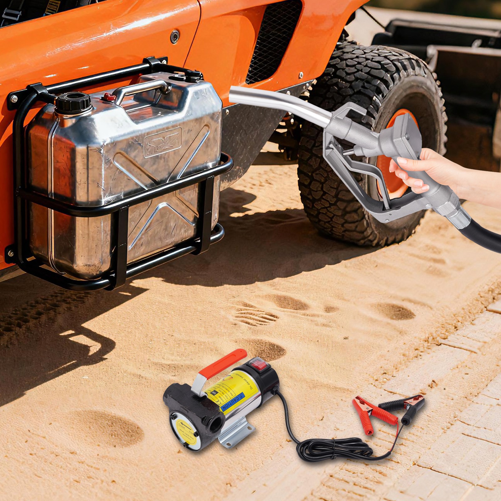 Electric Fuel Transfer Pump Diesel Kerosene Oil Commercial Auto Portable DC 12V