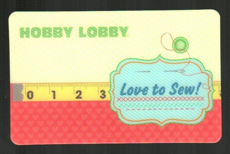 HOBBY LOBBY Low to Sew ( 2012 ) Gift Card ( $0 )