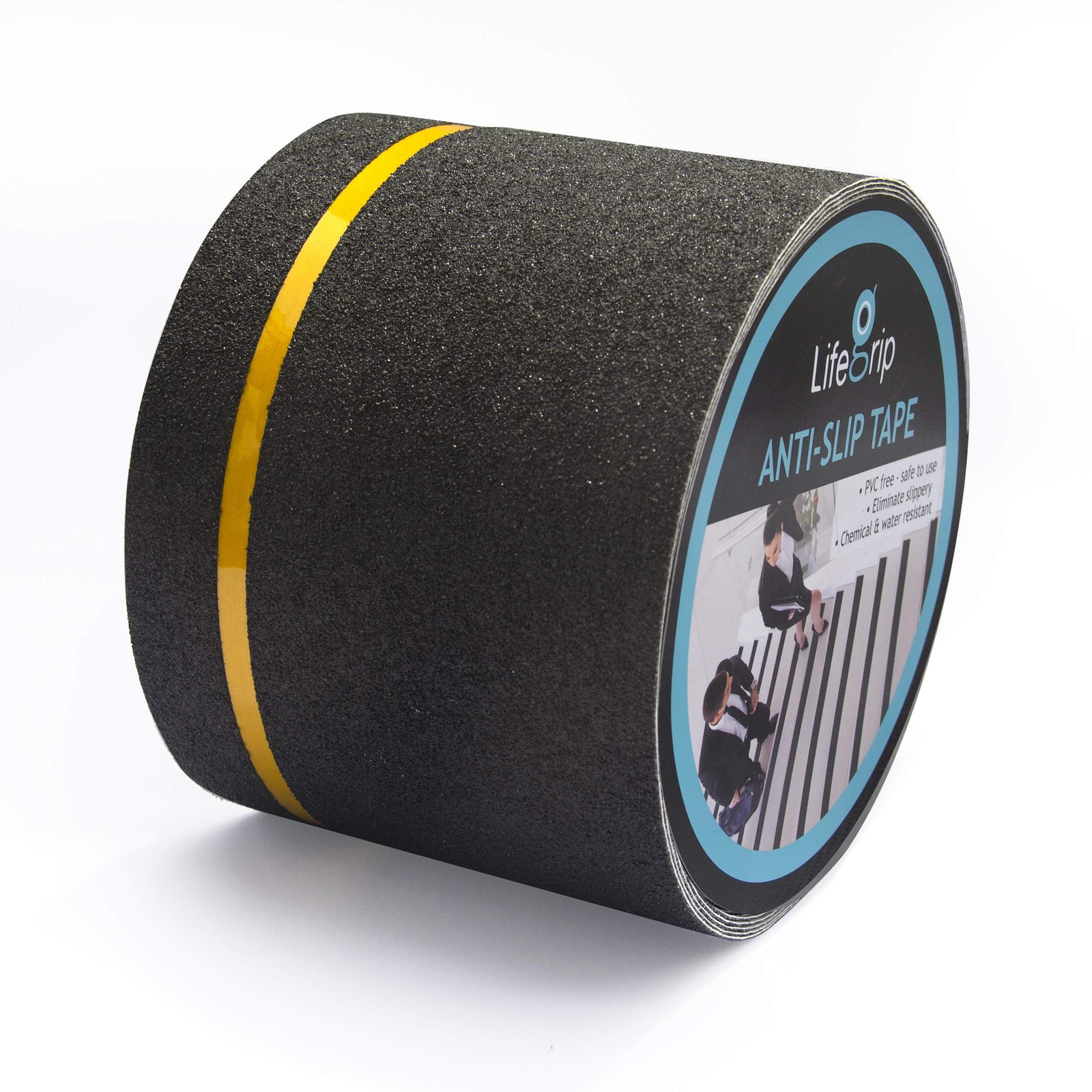 LifeGrip Anti Slip Traction Tape with Reflective Stripe, 4 Inch x 30 Foot, Be...