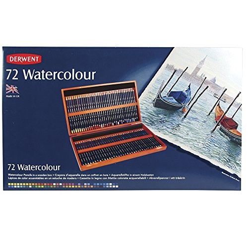 Derwent watercolor pencils water color pencil 72 color set wood box set 32891
