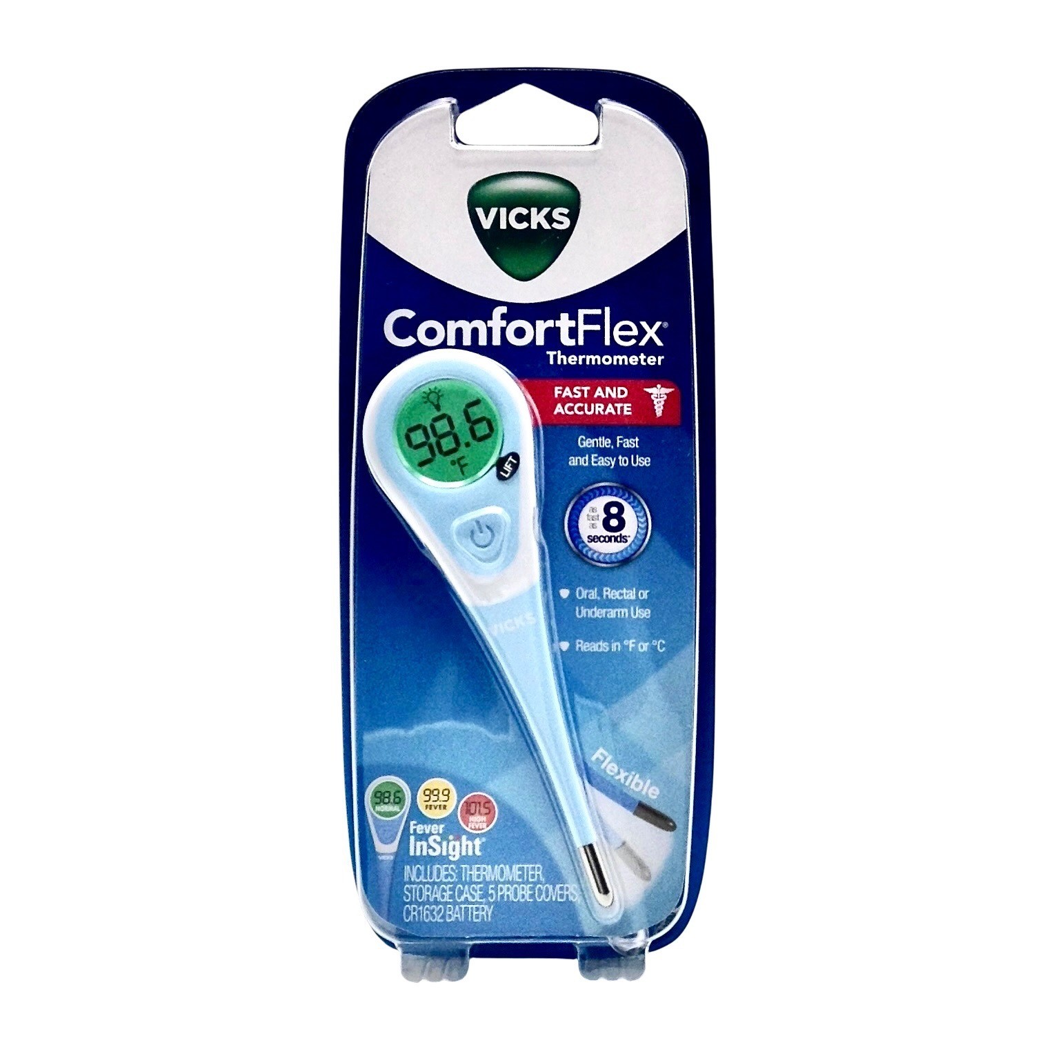 NEW Vicks ComfortFlex Digital Thermometer Fast Accurate 8 Second Read